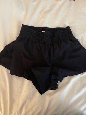 Split Hem Dolphin Running Shorts